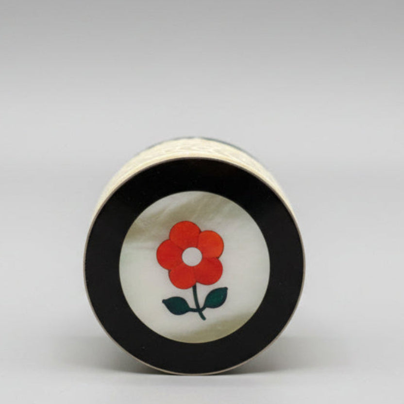 New! Geranium Vetiver Balm in Abalone Flower Inlay Pill Case